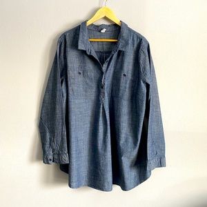 Old Navy dark wash Denim long sleeve tunic